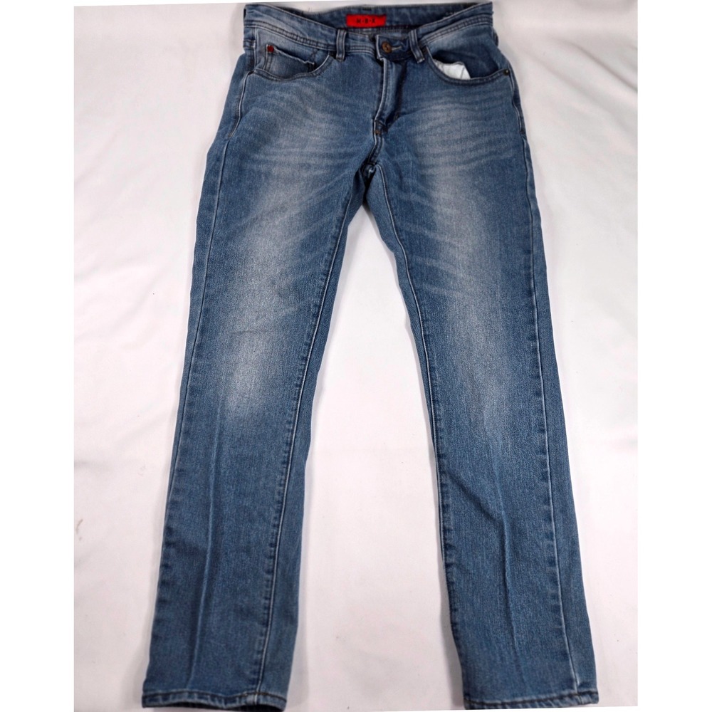 MBX Slim Fit Jeans Distressed‎ Denim Blue Jeans W30 L30 Modern Streetwear Cool